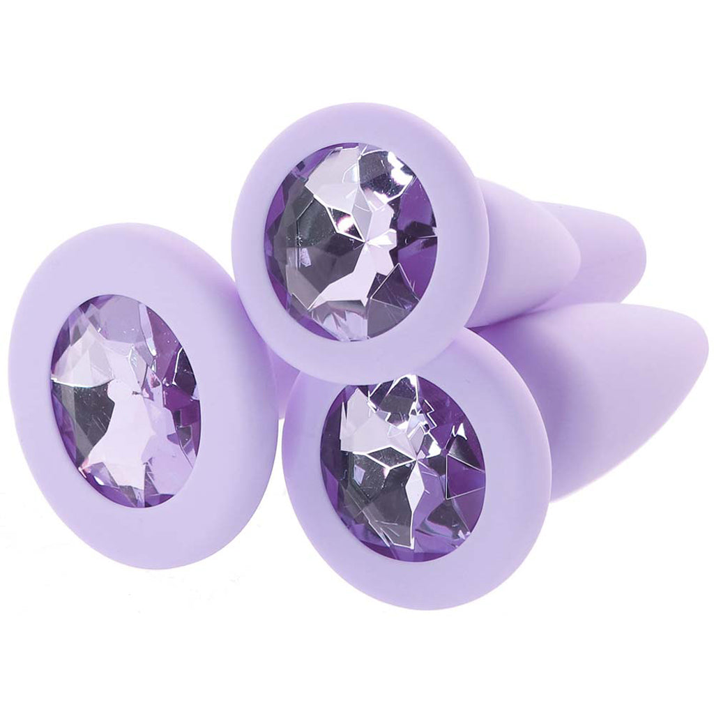 First Time Crystal Booty Anal Plug Set in Purple Anal Sex Toys > Butt Plugs - Tophatter Daily Deals