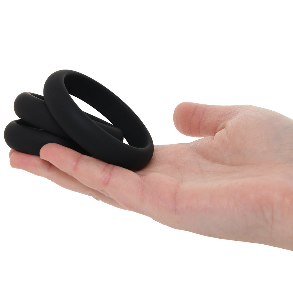 LEVELZ 3 Piece Wide O Cock Ring Set in L-XXL Cock Rings - Tophatter Daily Deals