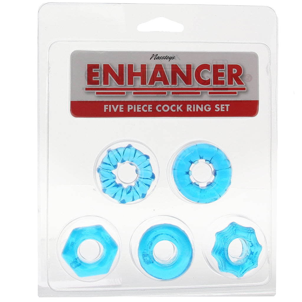 Enhancer Five Piece Cock Ring Set - Tophatter's Adult Sex Toys Online Cock Rings - Tophatter Daily Deals