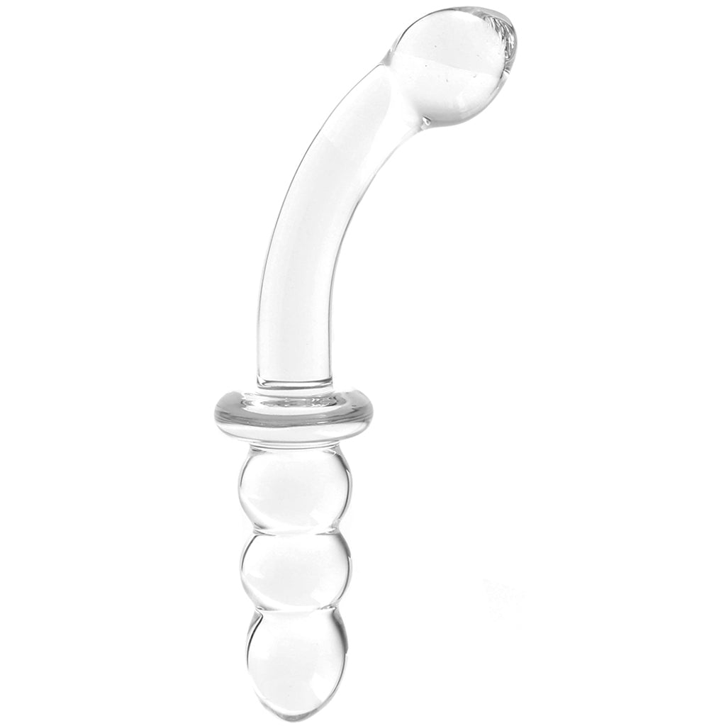 gläs 8 Inch Ribbed G-Spot Glass Dildo Dildo Sex Toys > G-Spot Dildos - Tophatter Daily Deals