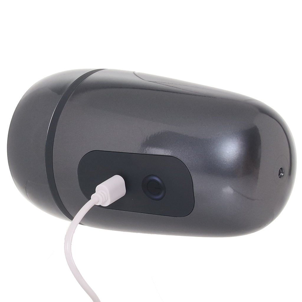 Pumped Vibrobator Masturbator in Gunmetal - Tophatter's Adult Sex Toys Online Male Masturbators > Auto Strokers - Tophatter Daily Deals