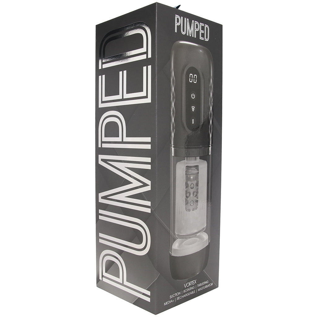 Pumped Vortex Auto Stroker in Gunmetal - Tophatter's Adult Sex Toys Online Male Masturbators > Auto Strokers - Tophatter Daily Deals