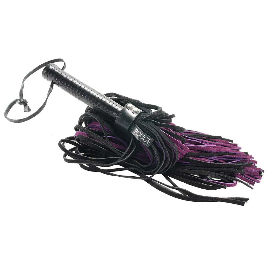 Long Suede Flogger in Black & Purple Bondage and Fetish > Whips and Crops - Tophatter Daily Deals