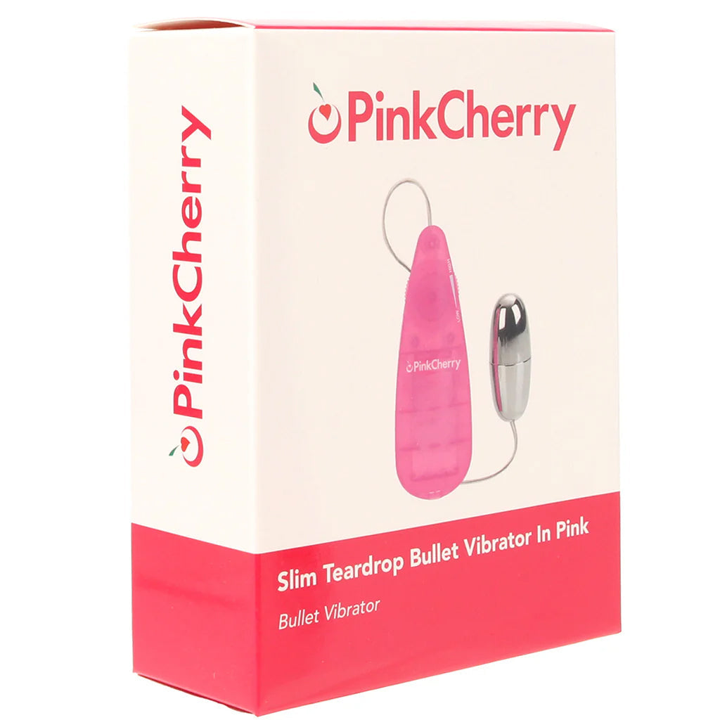 PinkCherry Slim Teardrop Bullet Vibrator in Pink Vibrators > Bullet and Egg Vibrators - Tophatter Daily Deals
