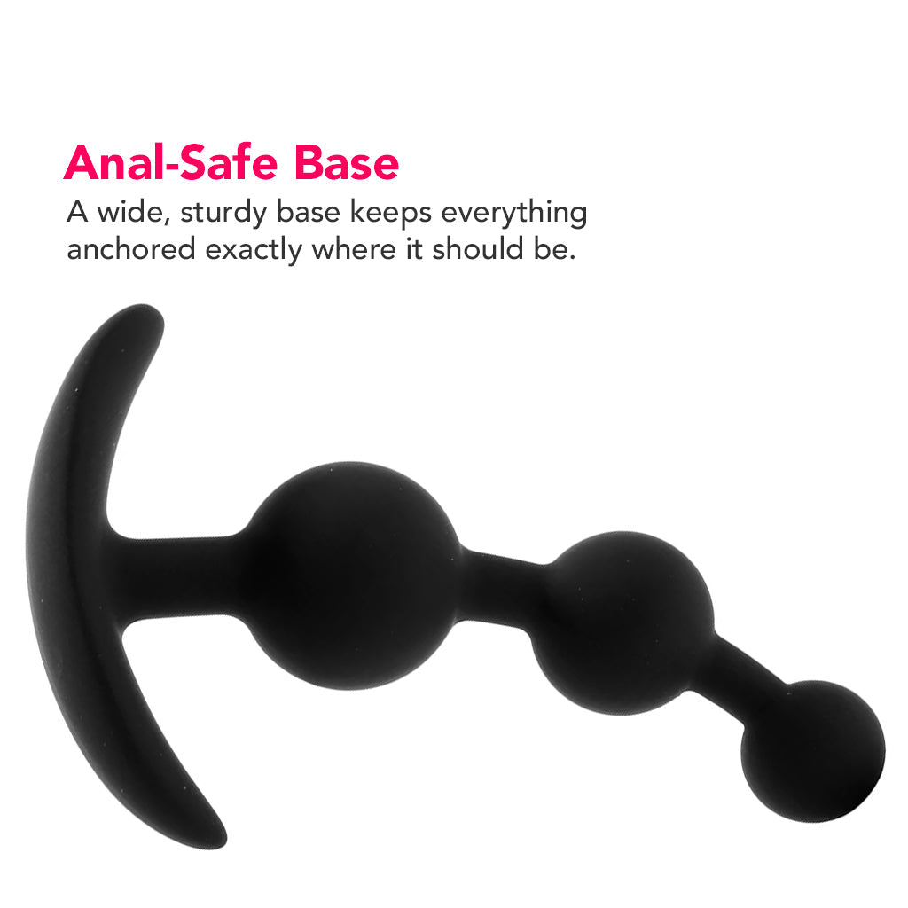 Luxe Be Me 3 Silicone Anal Beads in Black Anal Sex Toys > Anal Beads - Tophatter Daily Deals