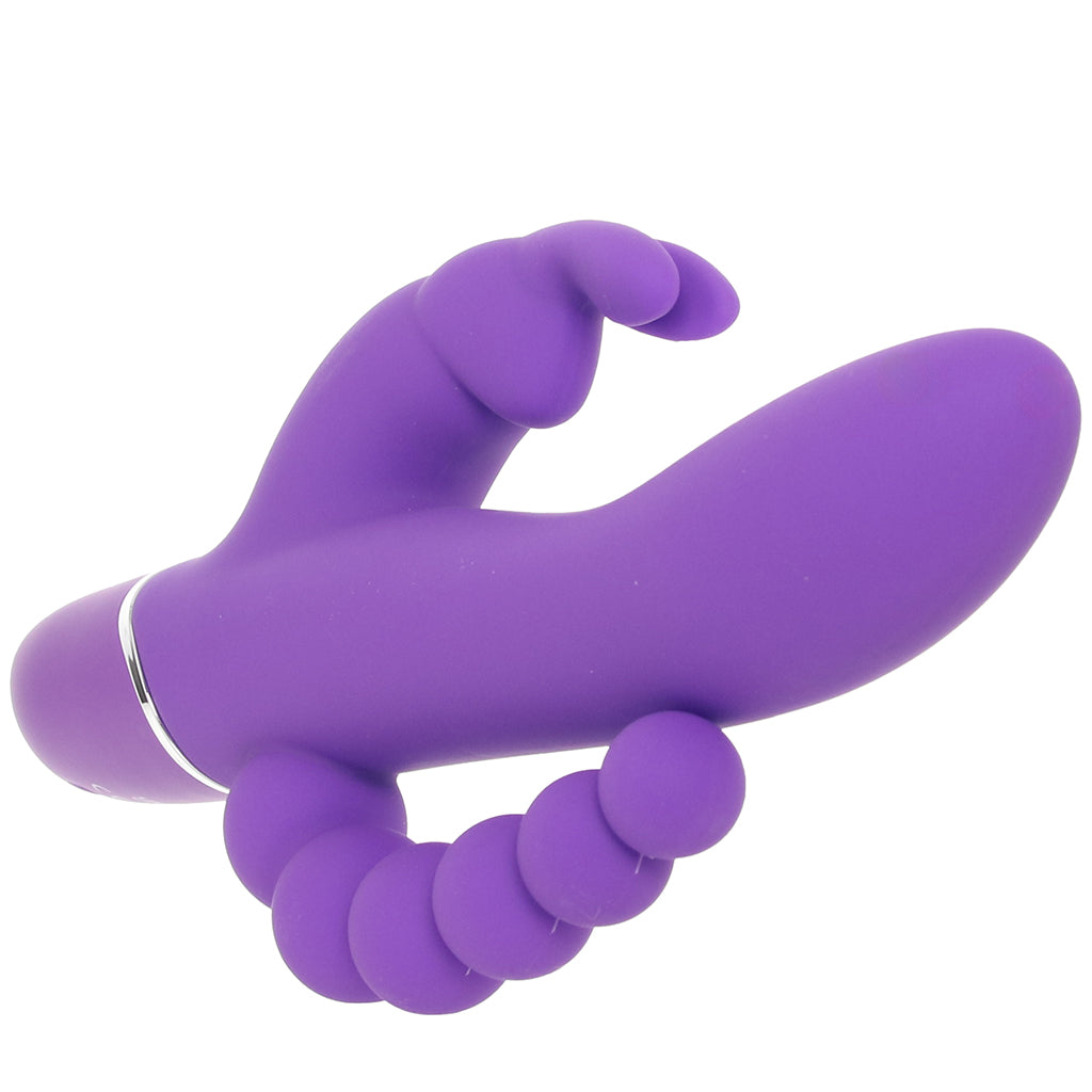 PinkCherry Triple Rabbit Vibe in Purple - Tophatter's Adult Sex Toys Online Vibrators > Rabbit Vibrators - Tophatter Daily Deals