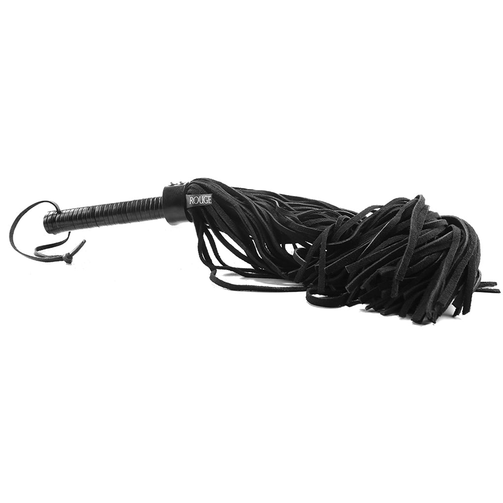 Long Suede Flogger in Black - Tophatter's Adult Products Bondage and Fetish > Whips and Crops - Tophatter Daily Deals