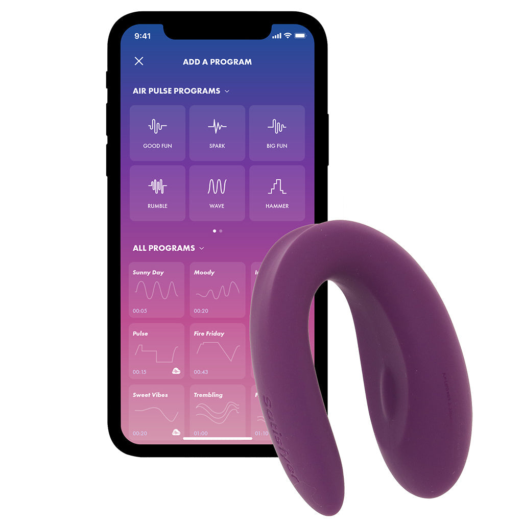 Satisfyer Double Joy Partner Vibe in Violet Vibrators > Clitoral Stimulators - Tophatter Daily Deals