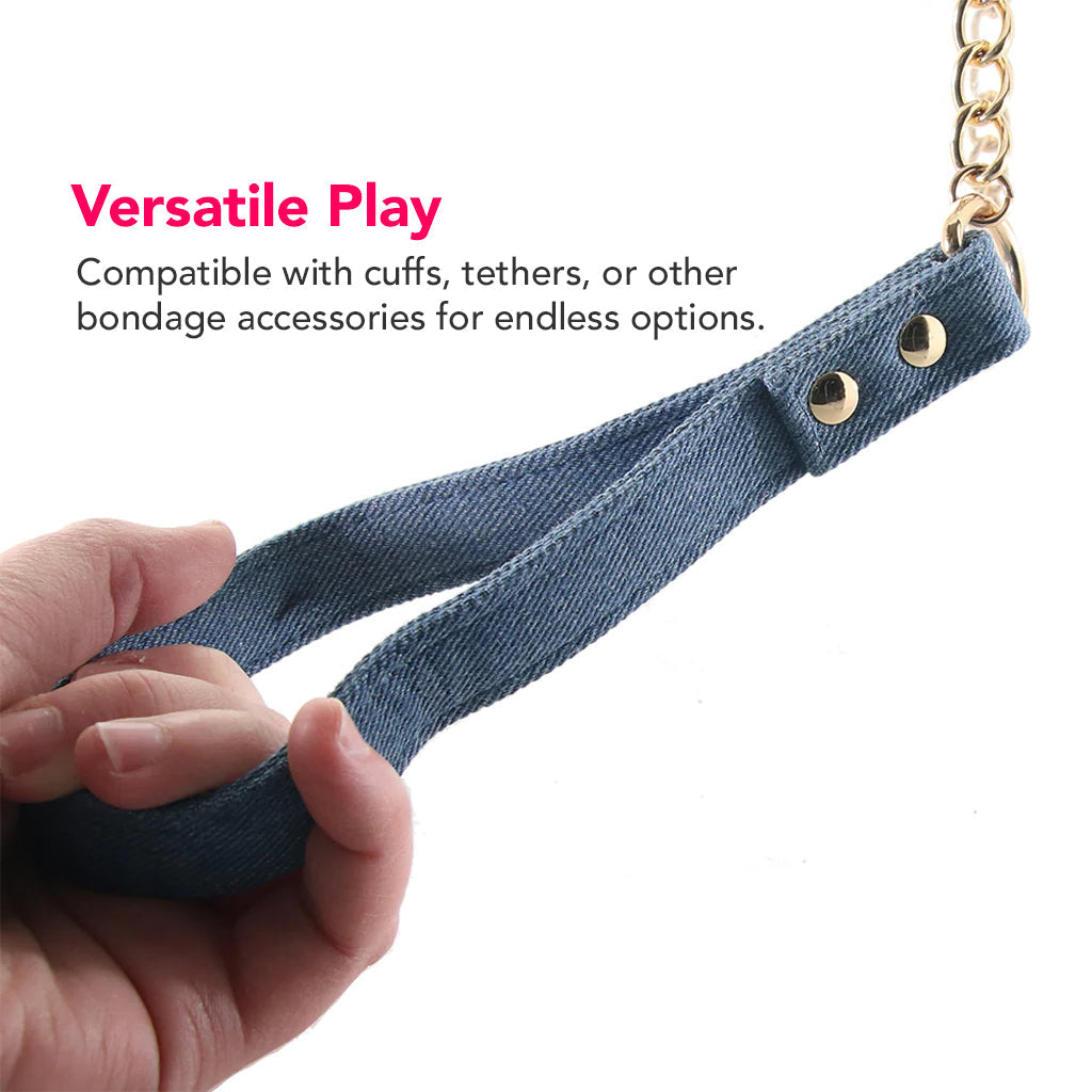 Ride 'Em Denim Collar With Leash Bondage and Fetish > Leashes and Collars - Tophatter Daily Deals
