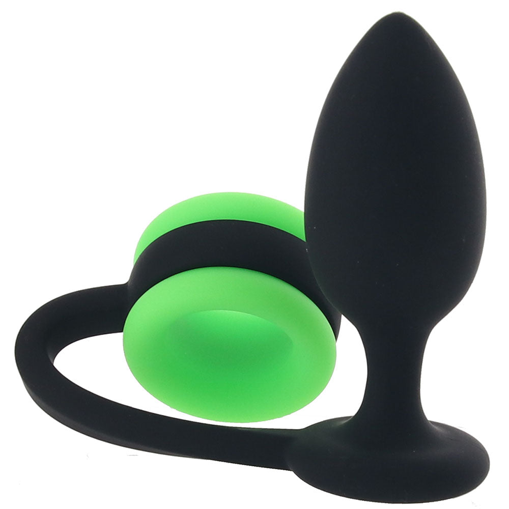 Ouch! Glow In The Dark Butt Plug with Cock Ring Anal Sex Toys > Butt Plugs - Tophatter Daily Deals