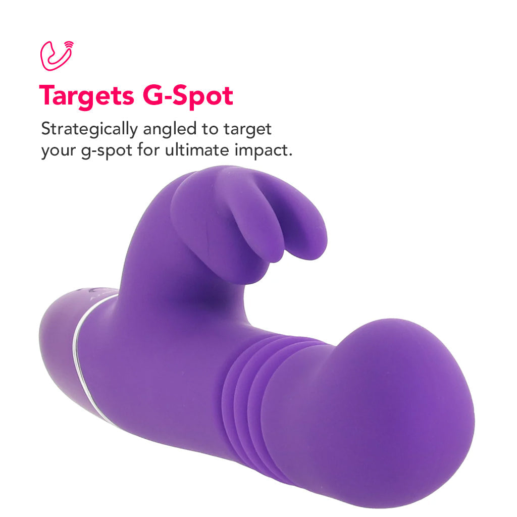 PinkCherry Thrusting Rabbit Vibe in Purple Vibrators > Rabbit Vibrators - Tophatter Daily Deals