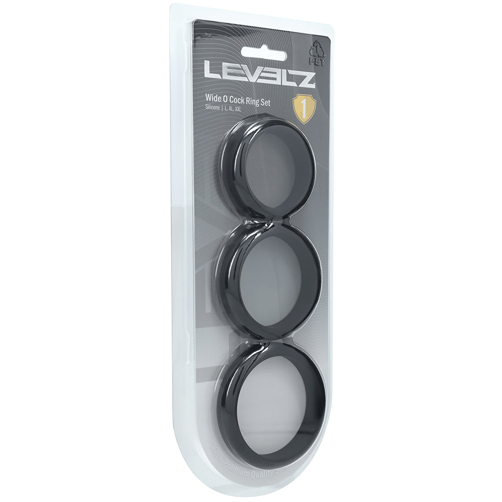 LEVELZ 3 Piece Wide O Cock Ring Set in L-XXL Cock Rings - Tophatter Daily Deals