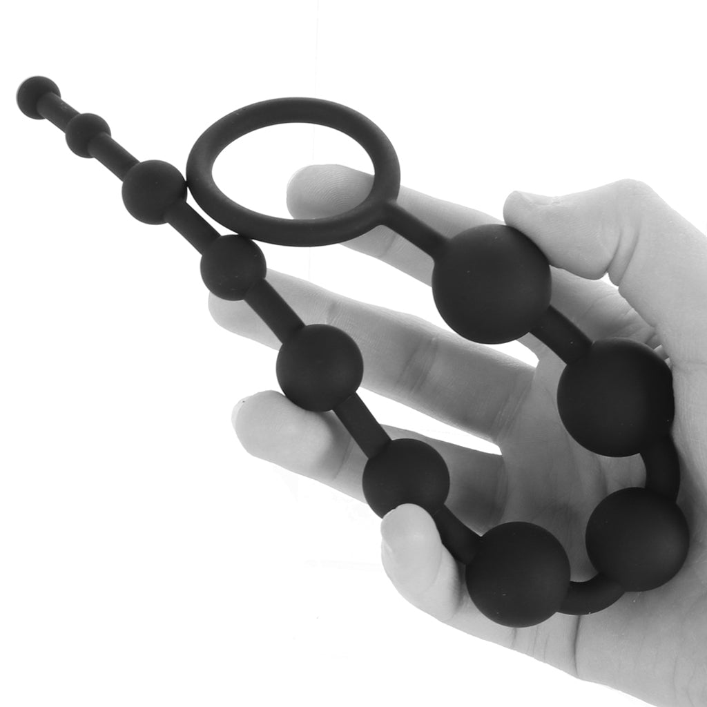 Anal Adventures Platinum Silicone Anal Beads - Tophatter's Adult Products Anal Sex Toys > Anal Beads - Tophatter Daily Deals