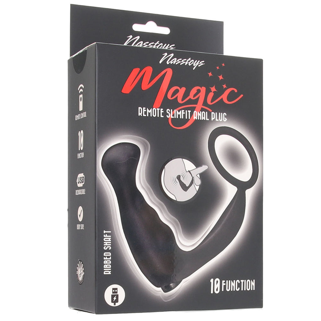 Magic Remote SlimFit Anal Plug and Ring - Tophatter's Adult Sex Toys Online Anal Sex Toys > Prostate Massagers - Tophatter Daily Deals
