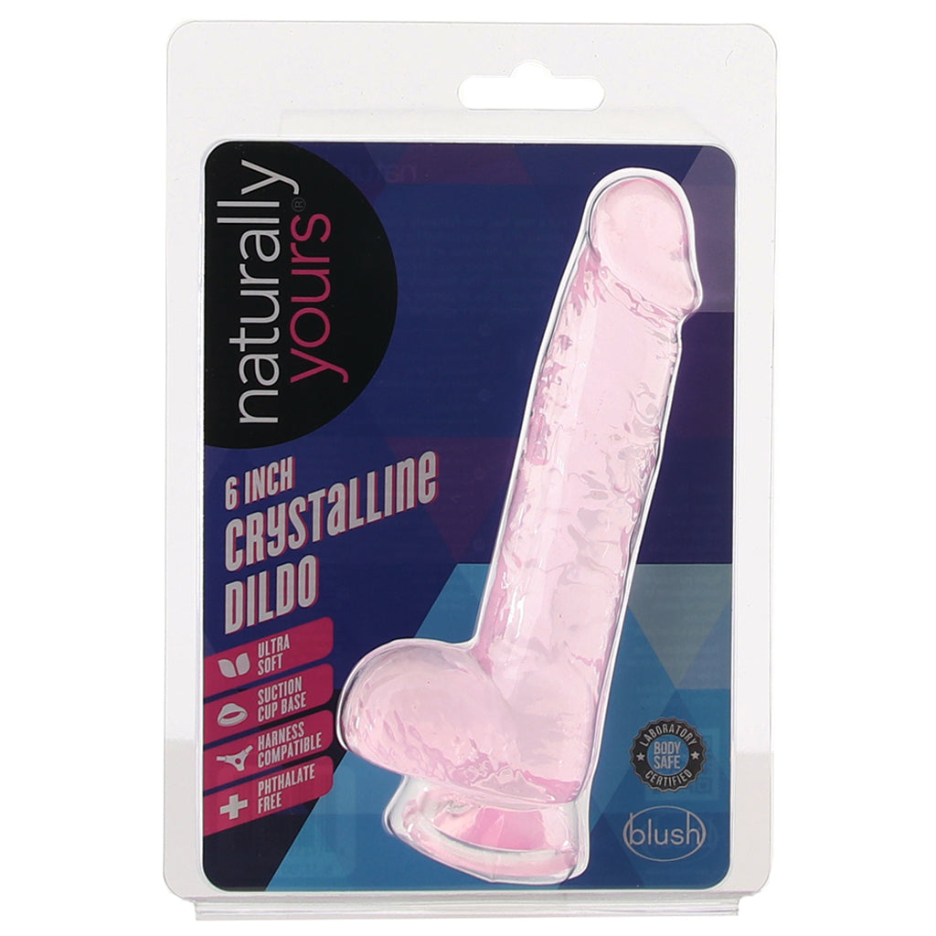 Naturally Yours 6 Inch Crystaline Dildo in Rose - Tophatter's Adult Products Dildo Sex Toys > Realistic Dildos - Tophatter Daily Deals