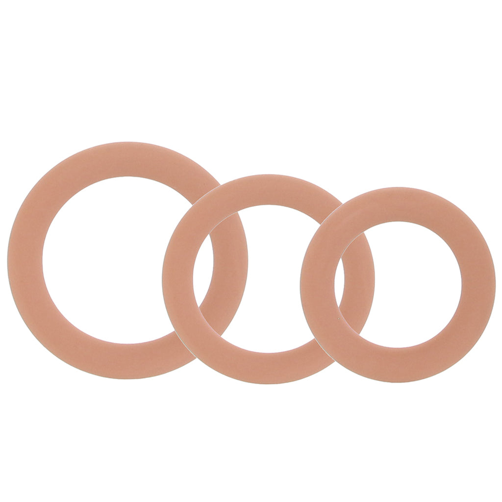 Jock Discreet Silicone Cock Ring Set in Tan - Tophatter's Adult Sex Toys Online Cock Rings - Tophatter Daily Deals