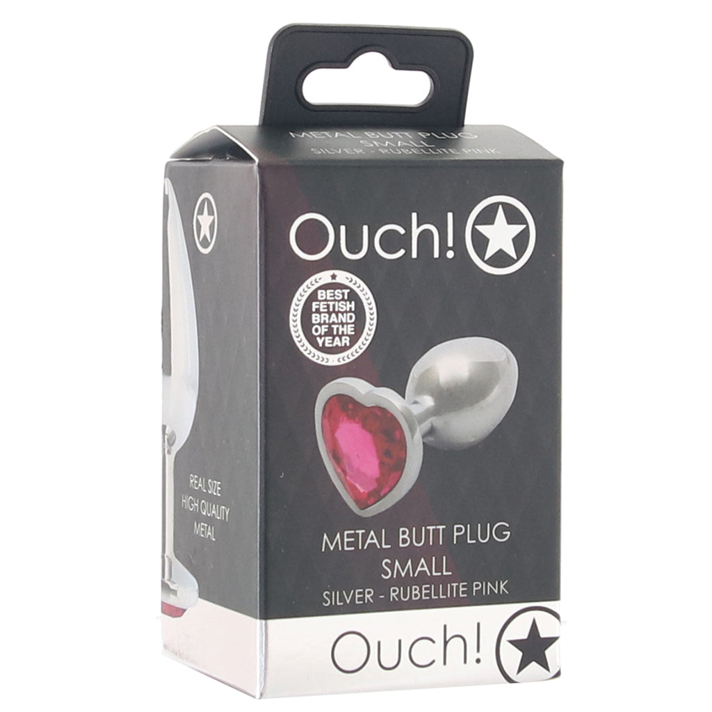 Ouch! Pink Heart Gem Plug in Small - Tophatter's Adult Products Anal Sex Toys > Butt Plugs - Tophatter Daily Deals
