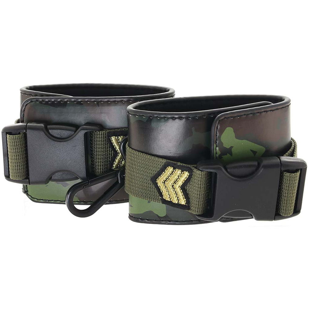 Ouch! Army Themed Wrist Cuffs Bondage and Fetish > Wrist and Ankle Cuffs - Tophatter Daily Deals