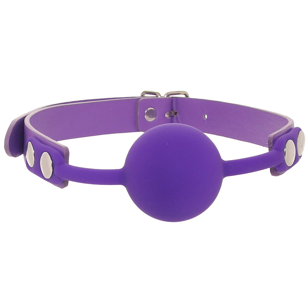 Ouch! Silicone Ball Gag in Purple Bondage and Fetish > Ball Gags & Mouth Restraints - Tophatter Daily Deals