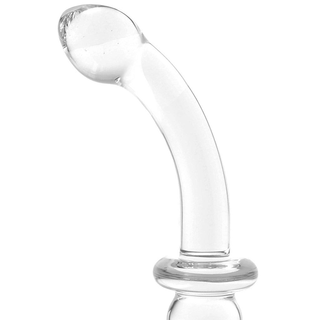 gläs 8 Inch Ribbed G-Spot Glass Dildo Dildo Sex Toys > G-Spot Dildos - Tophatter Daily Deals