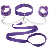 Collar, Cuff & Leash Set in Purple Bondage and Fetish > Leashes and Collars - Tophatter Daily Deals