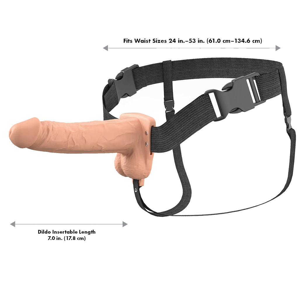 Fantasy X-tensions 7 Inch Hollow Strap-On Vibe in Light Male Enhancement > Extenders and Sleeves - Tophatter Daily Deals