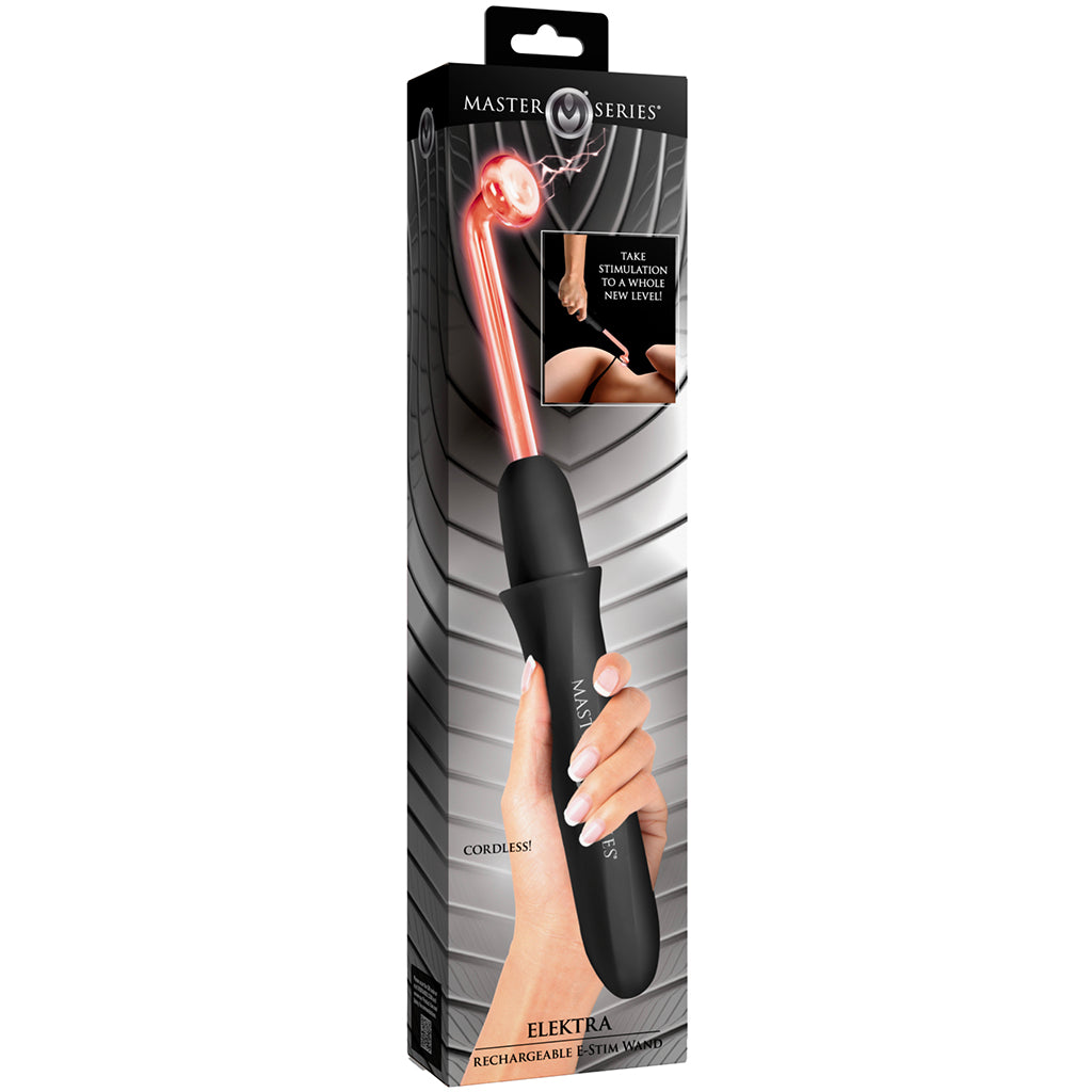 Master Series Elektra Rechargeable E-Stim Wand in Black - Tophatter's Adult Sex Toys Online Bondage and Fetish > Electro Stim - Tophatter Daily Deals
