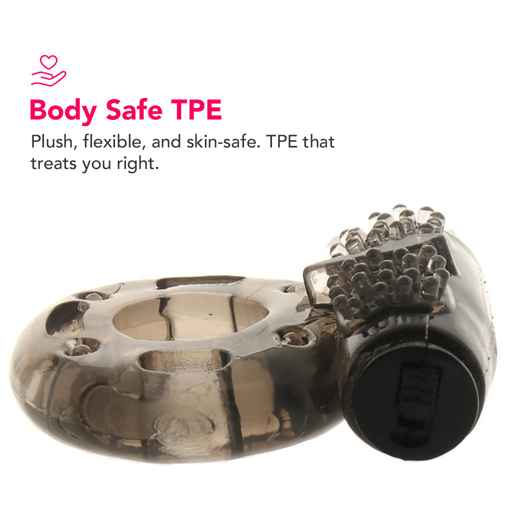 PinkCherry Vibrating Cock Ring in Smoke Cock Rings - Tophatter Daily Deals