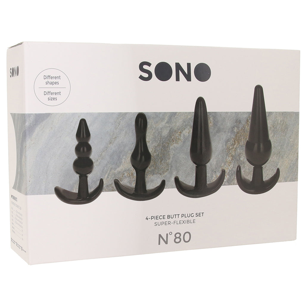 No.80 4-Piece Butt Plug Set Anal Sex Toys > Butt Plugs - Tophatter Daily Deals