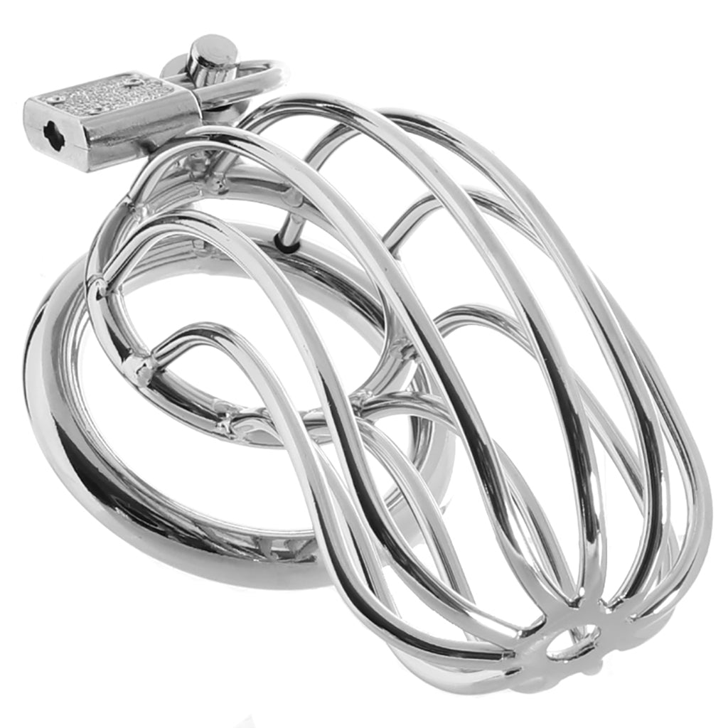 Blue Line Prisoner Cock Cage in Silver Bondage and Fetish > Cock and Ball Devices - Tophatter Daily Deals