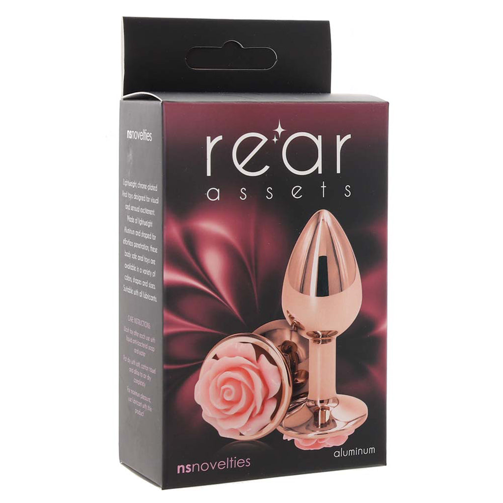 Rear Assets Small Rose Aluminum Plug in Rose/Pink - Tophatter's Adult Products Anal Sex Toys > Butt Plugs - Tophatter Daily Deals