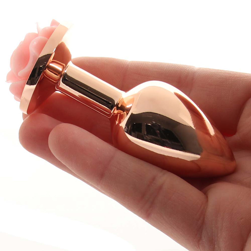Rear Assets Small Rose Aluminum Plug in Rose/Pink Anal Sex Toys > Butt Plugs - Tophatter Daily Deals