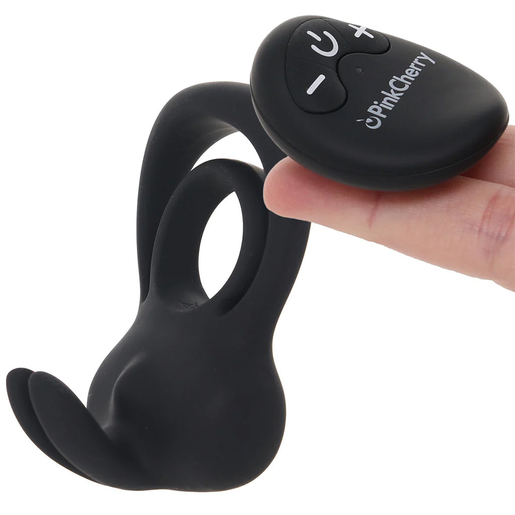 PinkCherry Remote Vibrating Rabbit Cock Ring Cock Rings - Tophatter Daily Deals