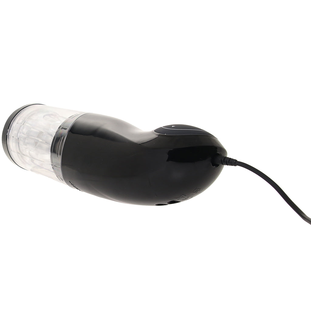 Extreme Mega-Bator Ass in Black/Clear Male Masturbators > Self-Contained Strokers - Tophatter Daily Deals