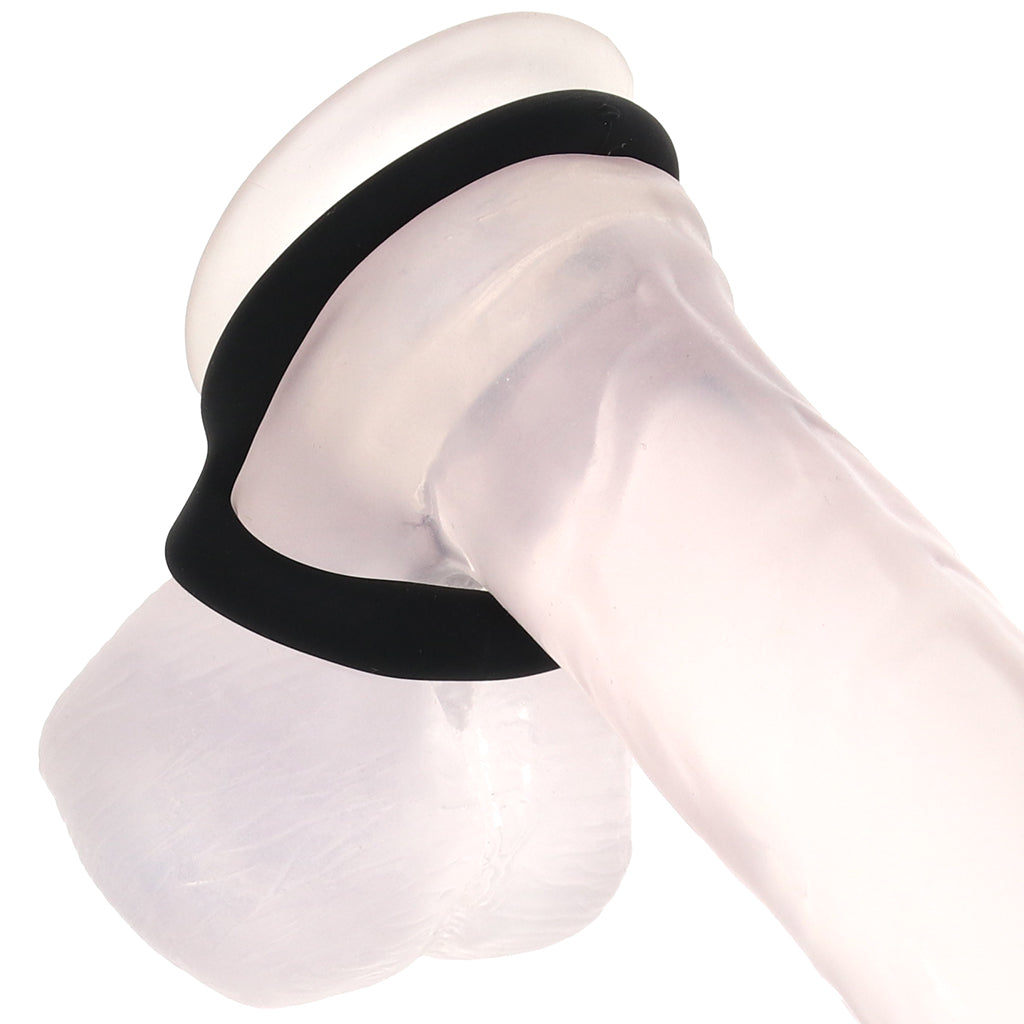Alpha Ring Liquid Silicone Snug Tugger in Black Cock Rings - Tophatter Daily Deals