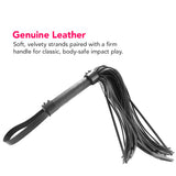 Leather Flogger in Black Bondage and Fetish > Whips and Crops - Tophatter Daily Deals