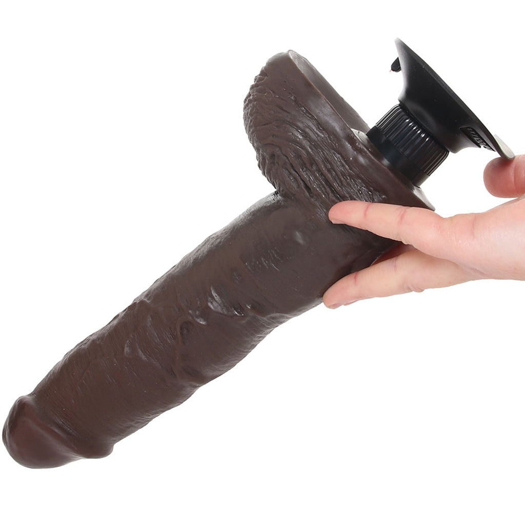 King Cock 10 Inch Vibrating Dildo with Balls in Brown Vibrators > Realistic Vibrator Dildos - Tophatter Daily Deals