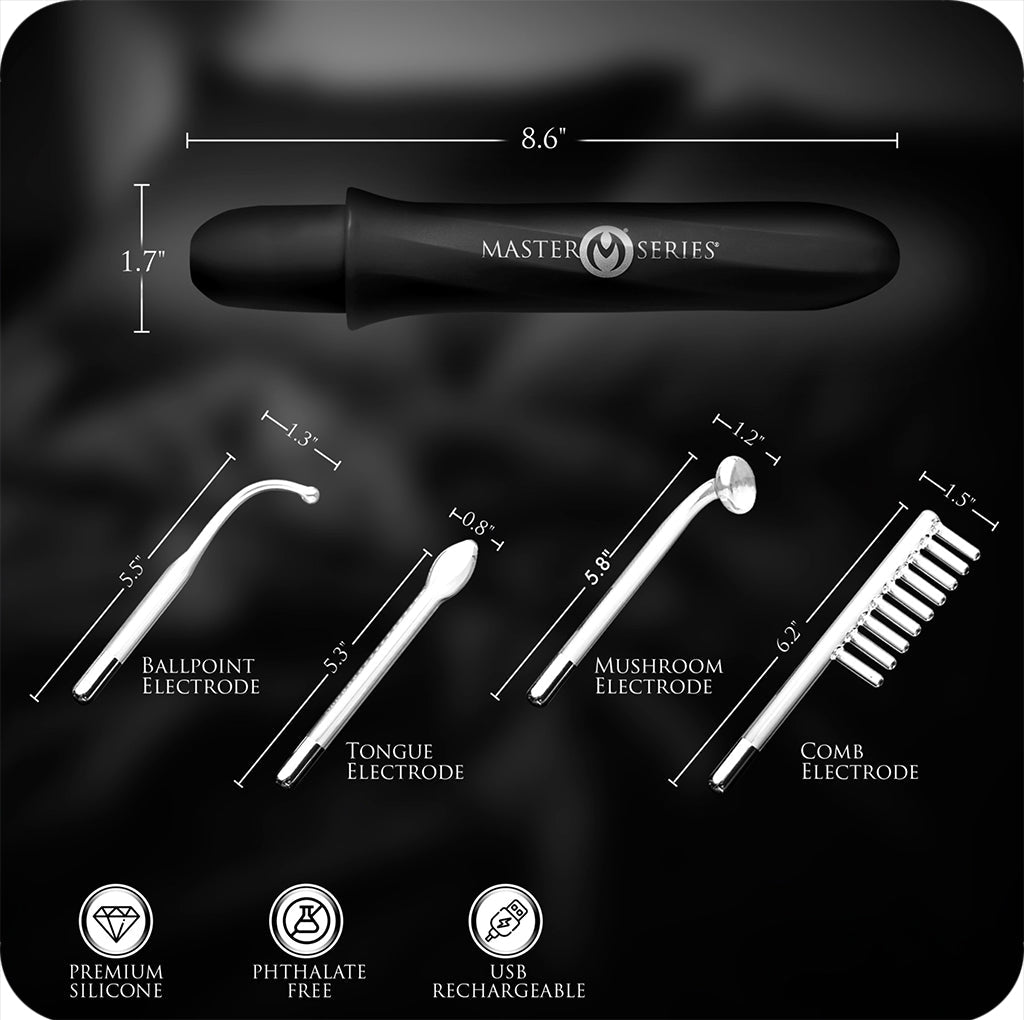 Master Series Electrawand E-Stim Set in Black Bondage and Fetish > Electro Stim - Tophatter Daily Deals