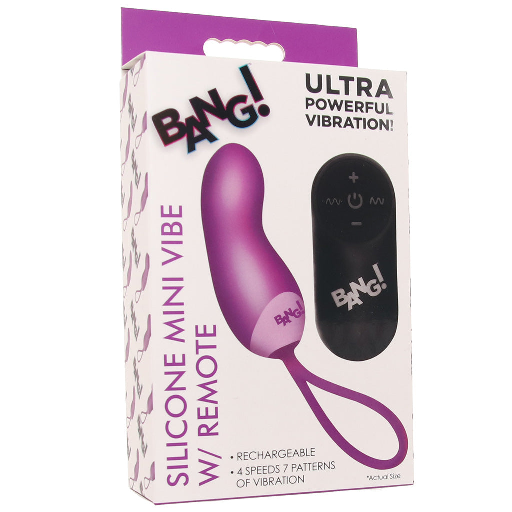 Bang! Silicone Mini Vibe with Remote in Purple Vibrators > Discreet Vibrators - Tophatter Daily Deals