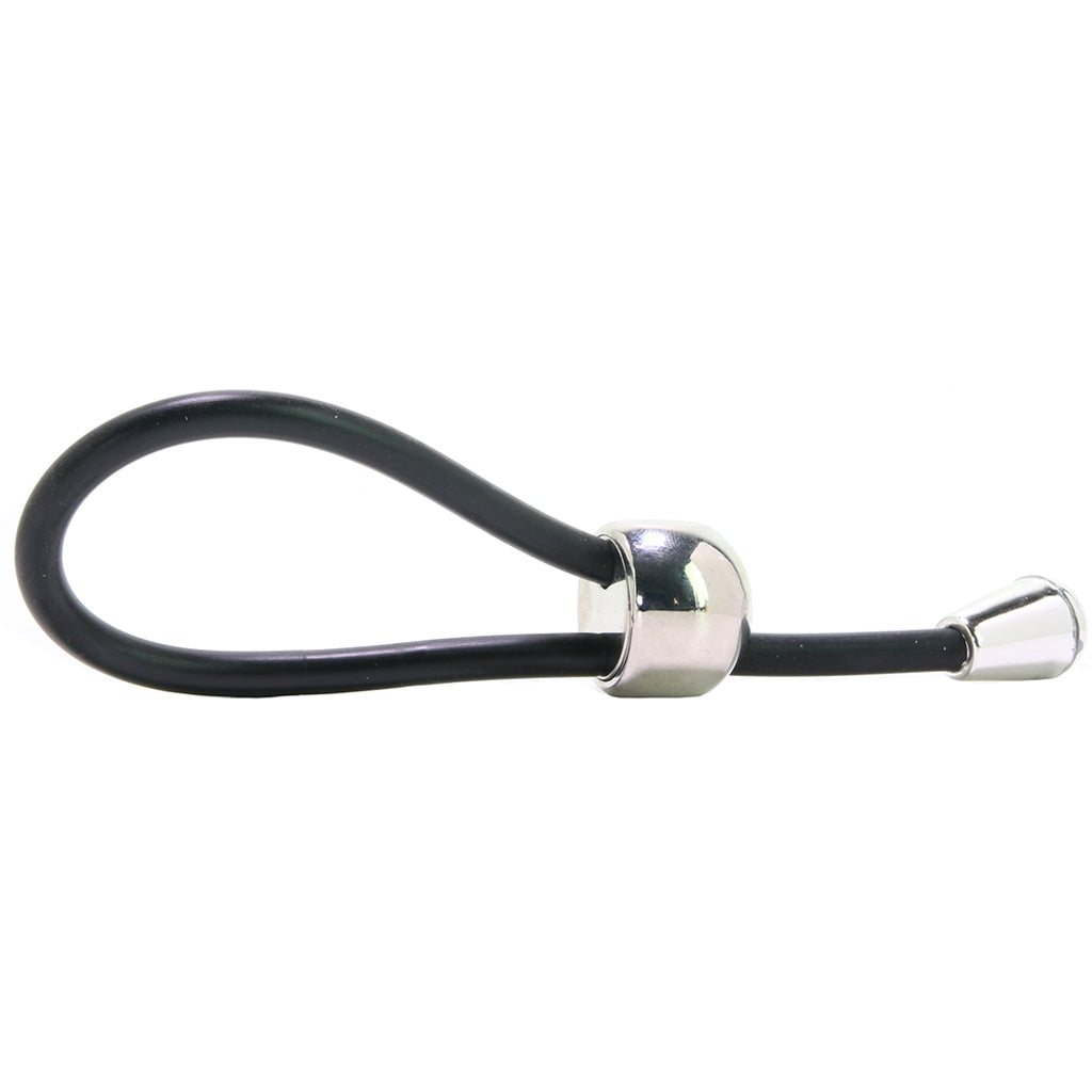 E-Z Cinch Silicone Lasso Cock Ring in Black - Tophatter's Adult Products Cock Rings - Tophatter Daily Deals