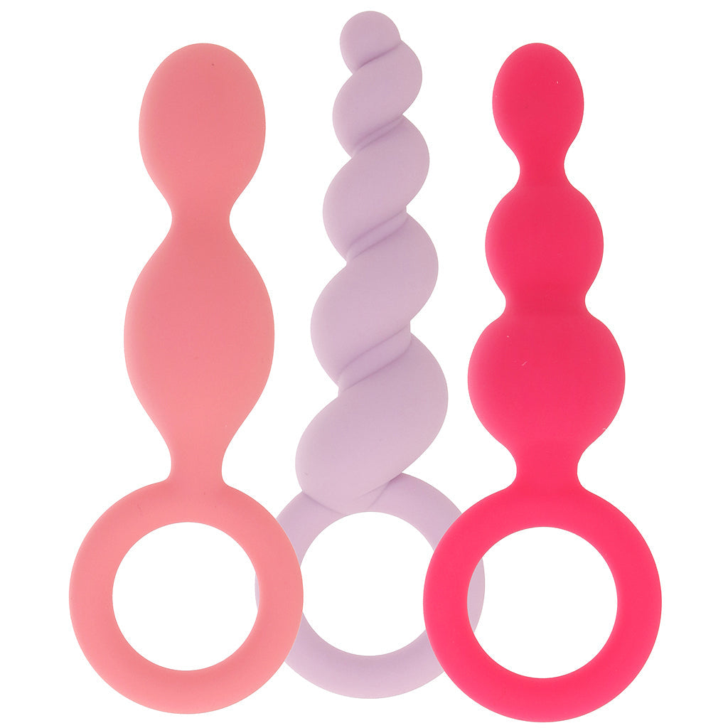 Satisfyer Plugs Silicone 3 Piece Set in Multi-Coloured Anal Sex Toys > Butt Plugs - Tophatter Daily Deals
