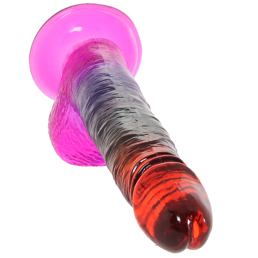 Crystal Jellies 8.5 Inch Cock & Balls Dildo in Rainbow Dildo Sex Toys > Realistic Dildos - Tophatter Daily Deals