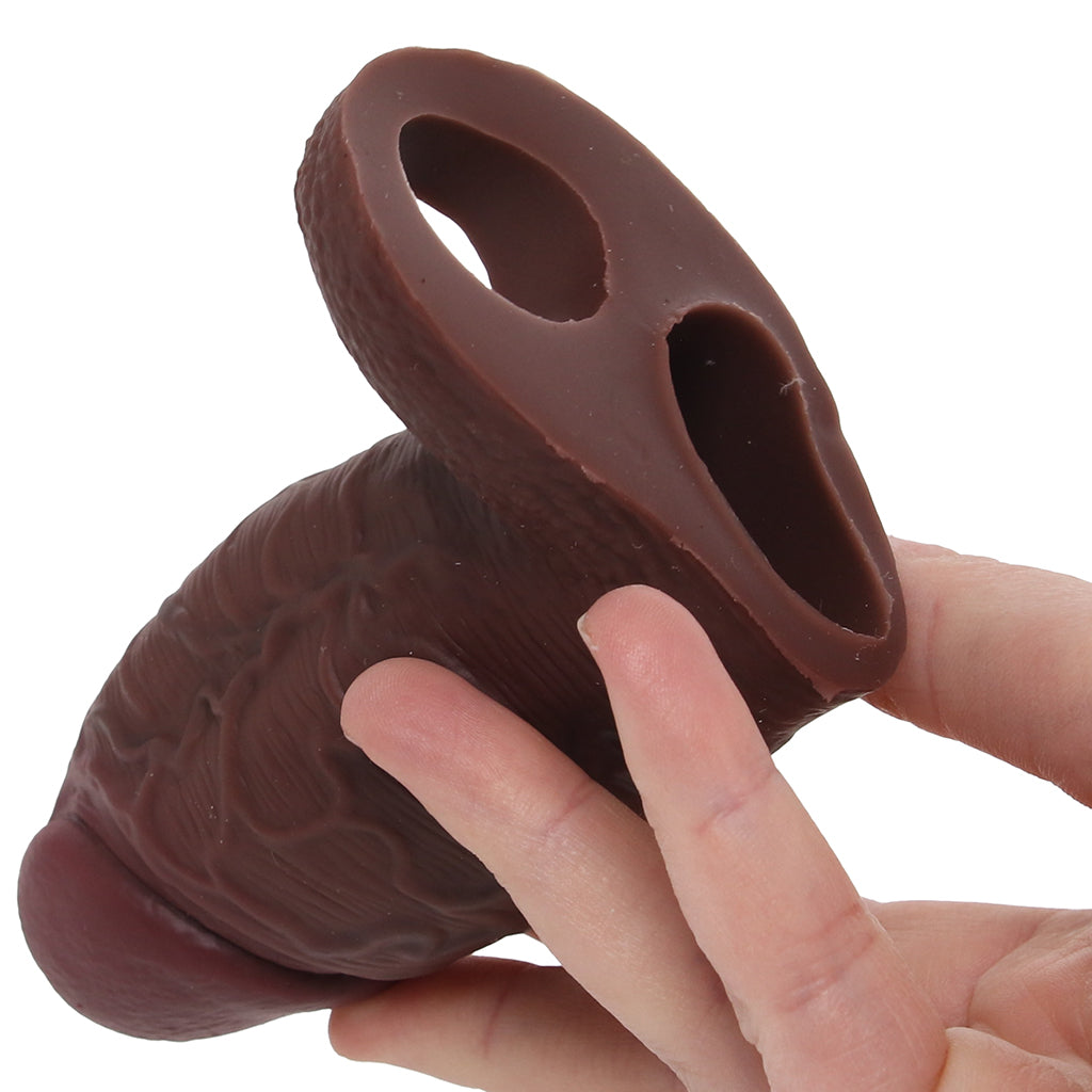 Jock Realistic Thick Silicone Enhancer with Ball Strap in D - Tophatter's Adult Sex Toys Online Male Enhancement > Extenders and Sleeves - Tophatter Daily Deals