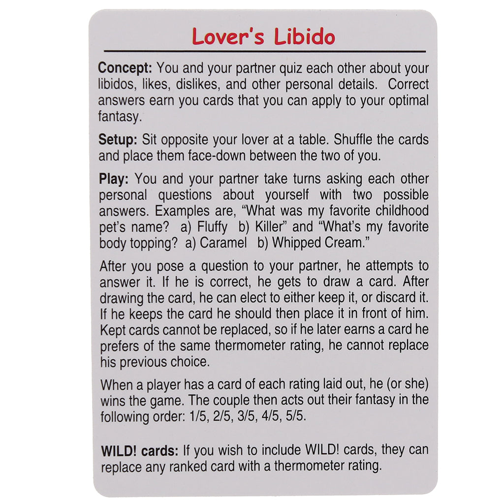 Sex! Card Game Sensual Love > Games - Tophatter Daily Deals