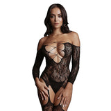 Le Désir Black Criss Cross Bodystocking Lingerie > Lingerie - Tophatter Daily Deals