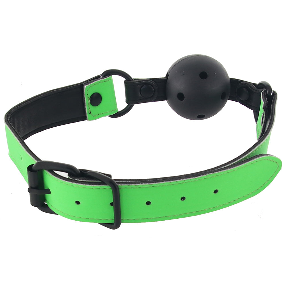 Ouch! Glow in the Dark Breathable Ball Gag Bondage and Fetish > Ball Gags & Mouth Restraints - Tophatter Daily Deals