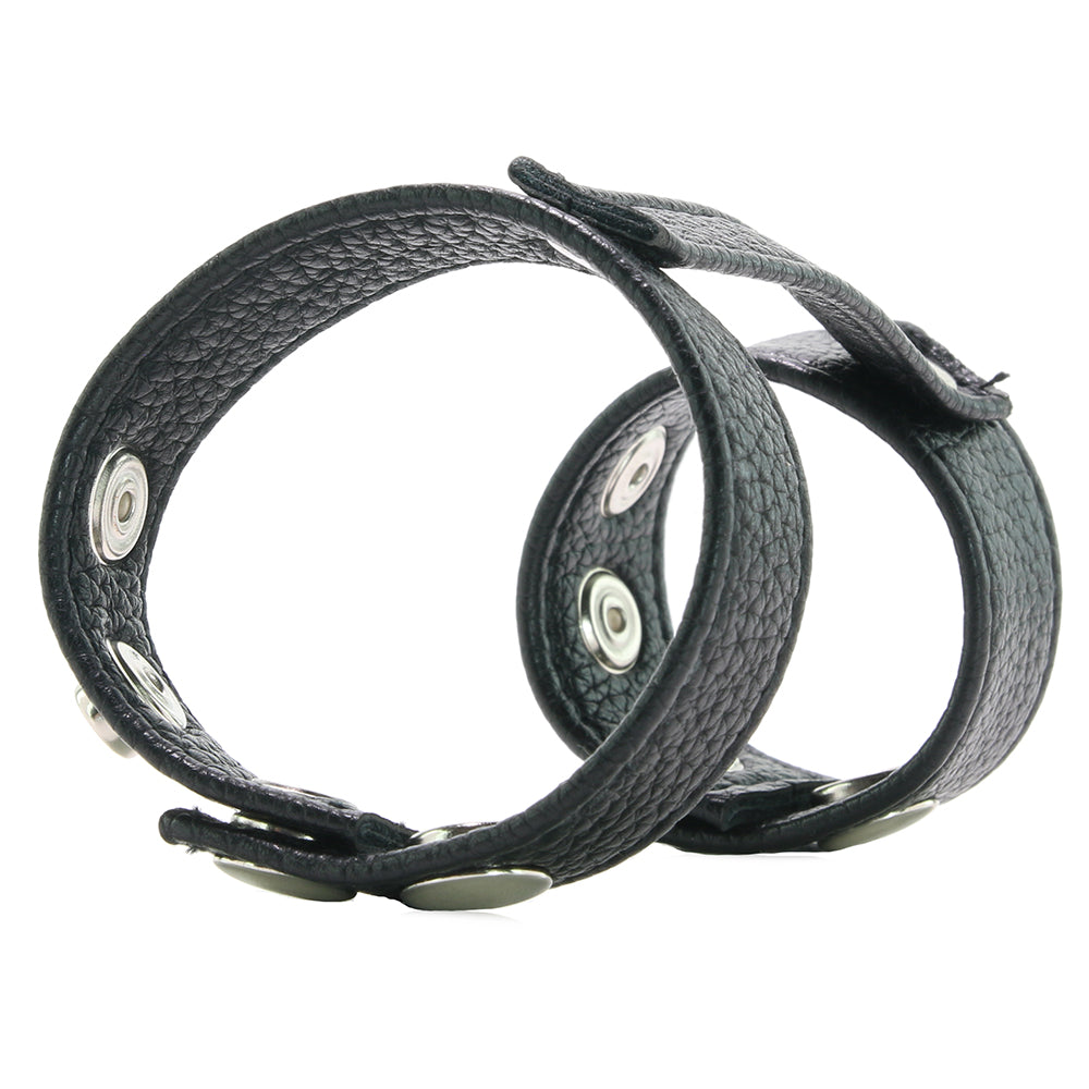 Blue Line Duo Snap Cock and Ball Ring Bondage and Fetish > Cock and Ball Devices - Tophatter Daily Deals