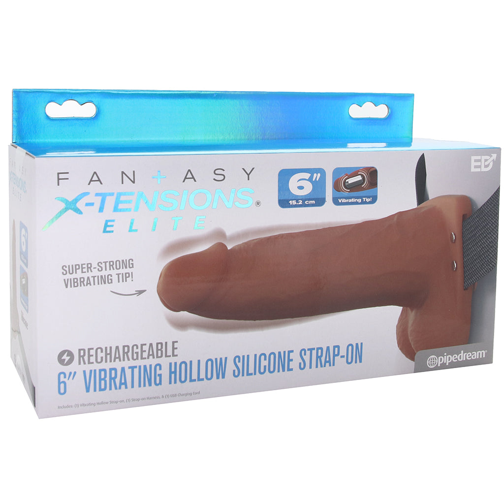 Fantasy X-tensions 6 Inch Hollow Strap-On Vibe in Brown Male Enhancement > Extenders and Sleeves - Tophatter Daily Deals