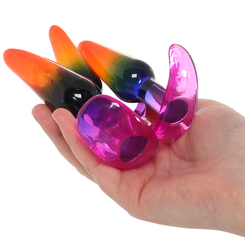Crystal Jellies Anal Trainer Set in Rainbow Anal Sex Toys > Butt Plugs - Tophatter Daily Deals