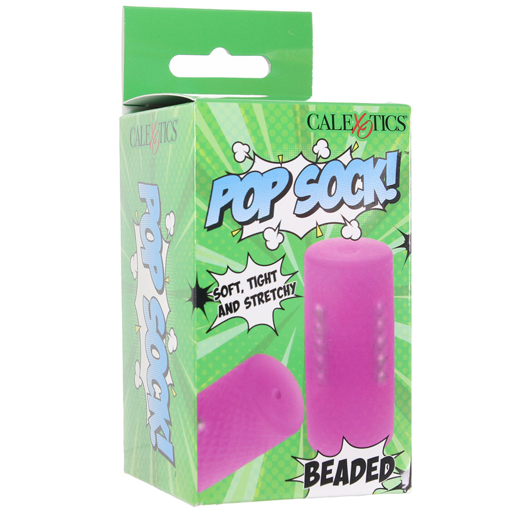 Pop Sock! Beaded Stroker in Purple - Tophatter's Adult Sex Toys Online Male Masturbators > Discreet Masturbators - Tophatter Daily Deals
